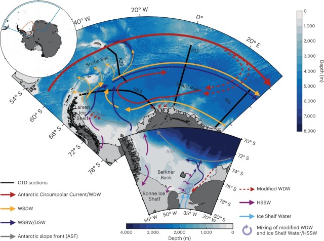 Shrinking and warming of Antarctic deep ocean waters has 'far reaching consequences' for global climate