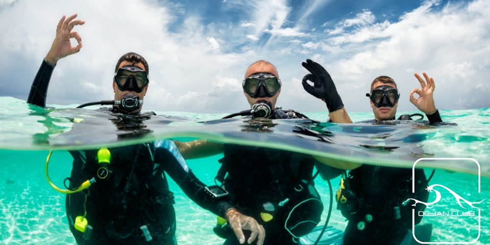 Three Divers OK Sign 