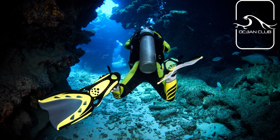 Diver in Grotto